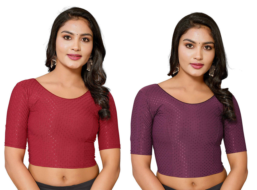 Women's Lycra Readymade Blouse Combo Pack - Malishka Export