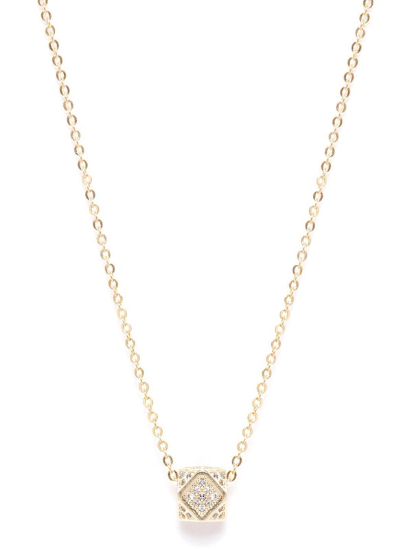 Women's Gold-Plated American Diamond Studded Mangalsutra - Priyaasi