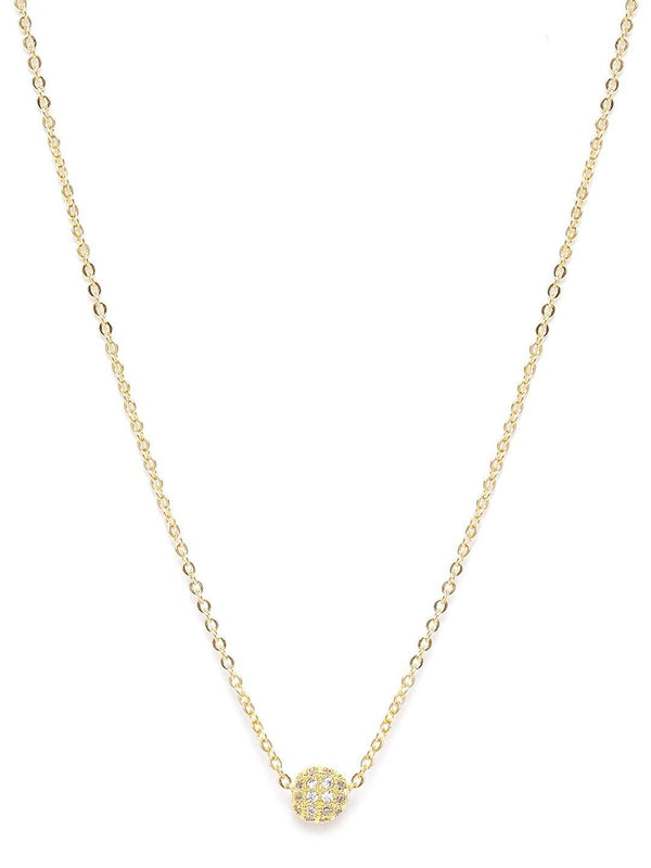 Women's Gold-Plated American Diamond Studded Mangalsutra - Priyaasi