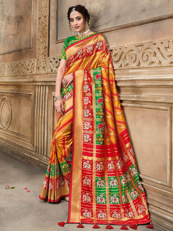 Women's Multi Color Pure Silk Saree-Myracouture