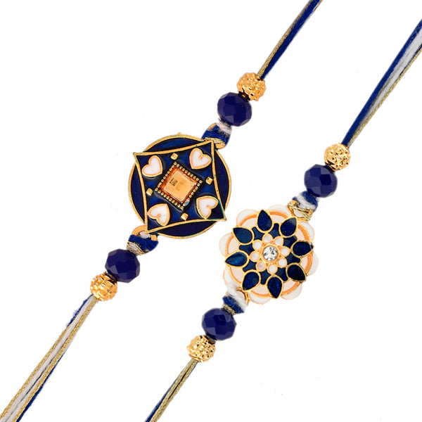 Ethnic Beaded And Studded Thread Rakhi - Voylla