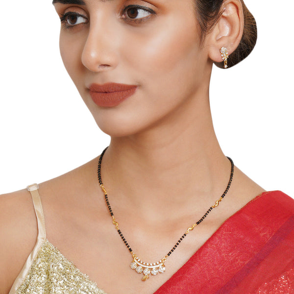 Women's Pearl Essentials Gold Plated Mangalsutra Set - Voylla