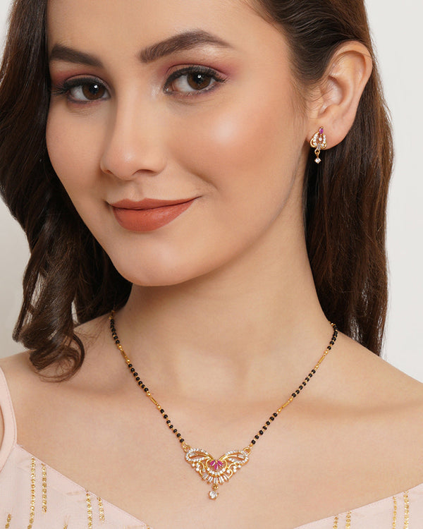 Women's Generic Traditional Brass Mangalsutra Set - Voylla