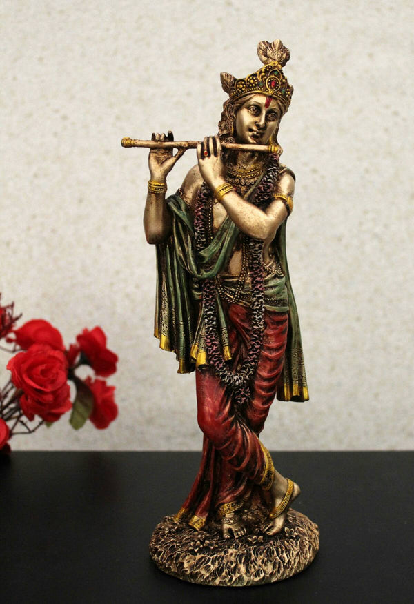 Lord Krishna Resin Idol 10" By Indiakreations Decor