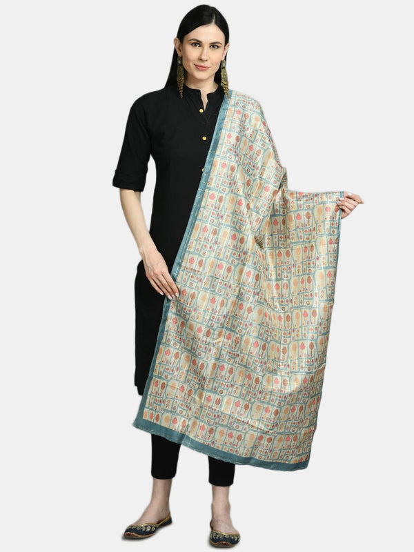 Women's Multi Printed Casual Silk Blend Dupatta - Myshka