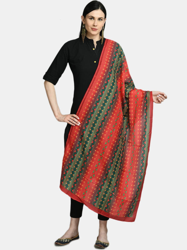 Women's Multi Printed Casual Silk Blend Dupatta - Myshka