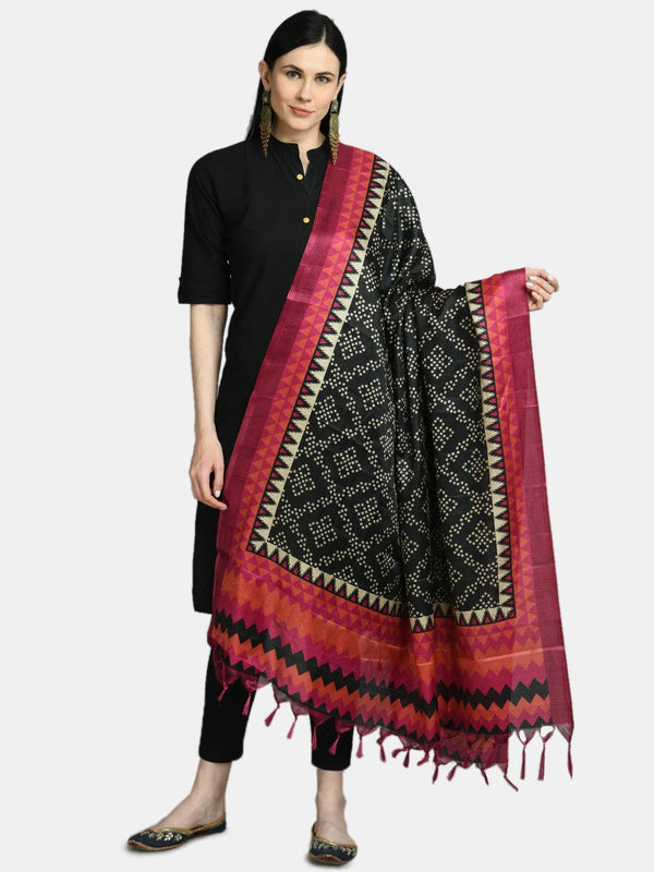 Women's Multi Printed Casual Silk Blend Dupatta - Myshka