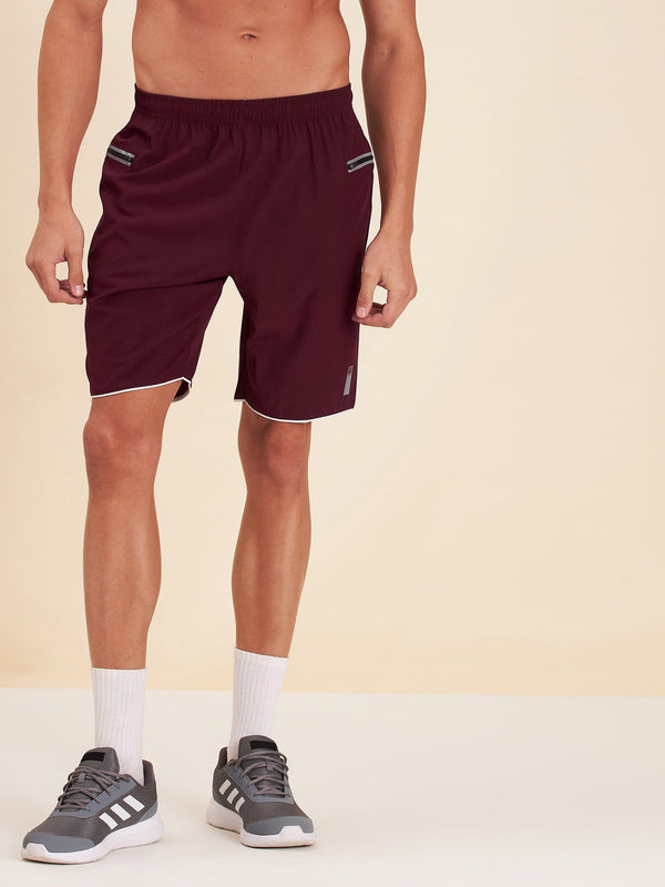 Men's Maroon Dry Fit Shorts - LYUSH-MASCLN