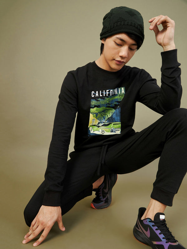 Men's Black CALIFORNIA Sweatshirt - LYUSH-MASCLN