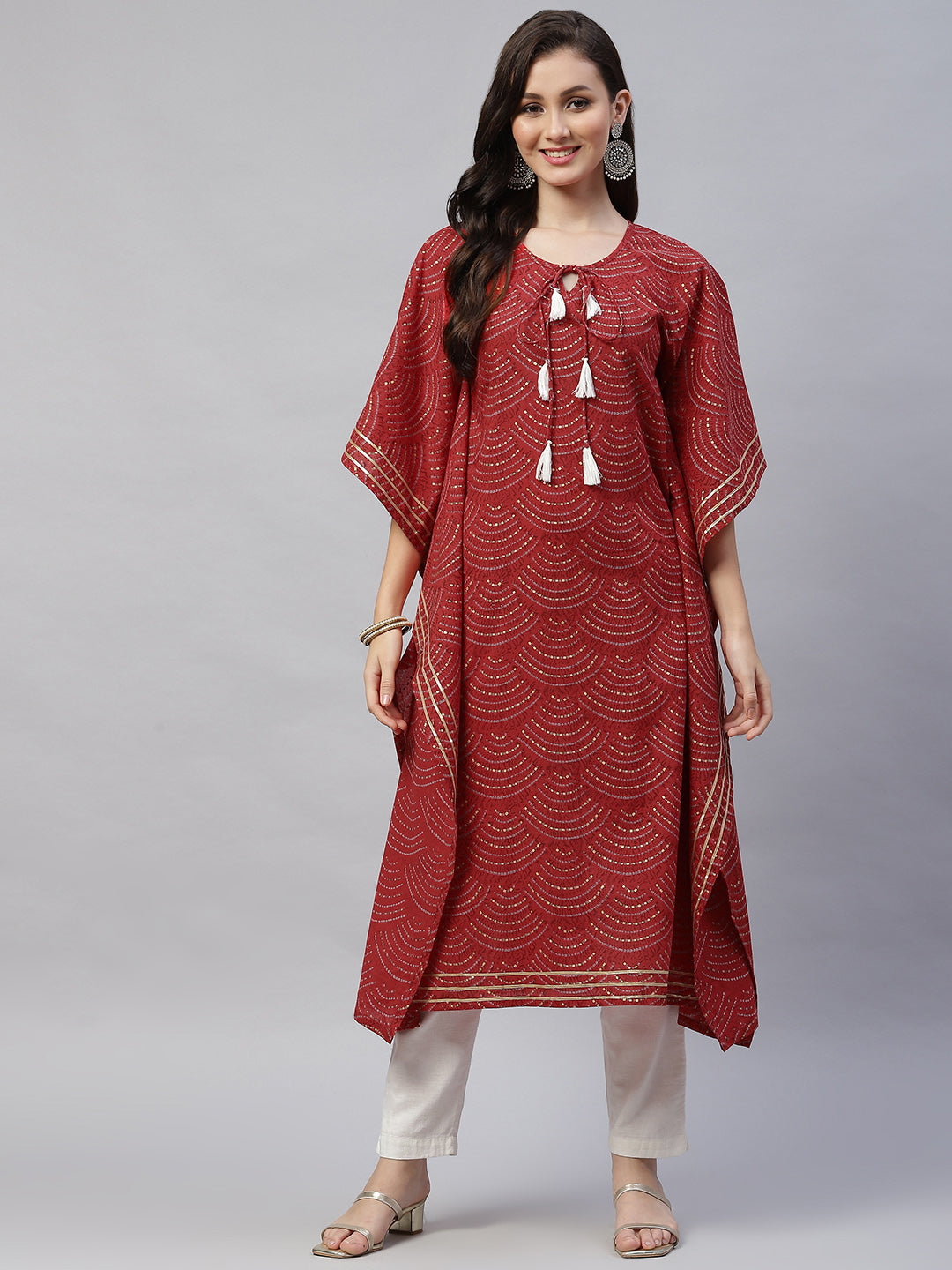 Women's Cotton Festive Wear Kaftan Style Kurta - Miravan