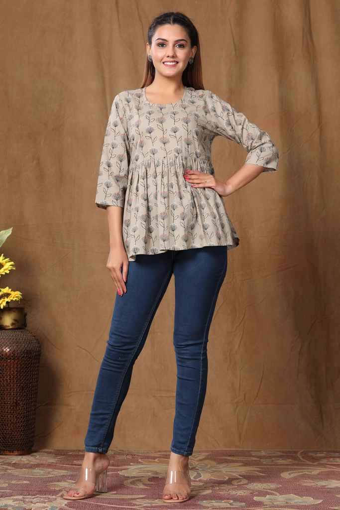 Women's Printed Short Kurti - Miravan