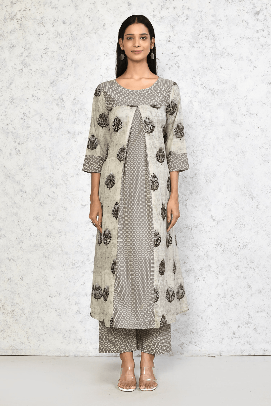 Women's Pure Cotton Printed A-Line Kurta  And Palazzo - Miravan