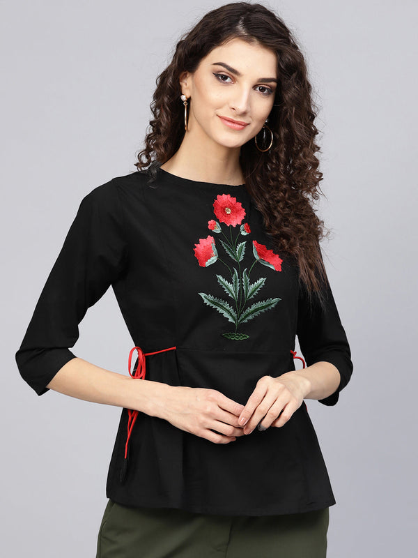 Jashvi Women Black Solid Top