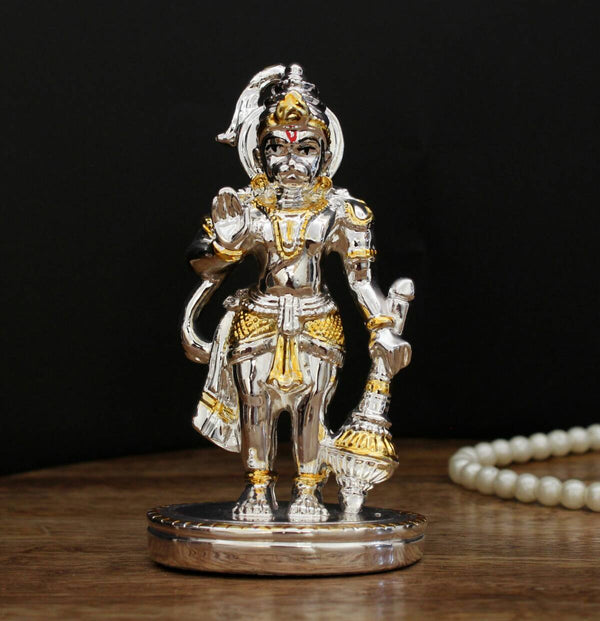 4" STANDING HANUMAN SILVER PLATTING