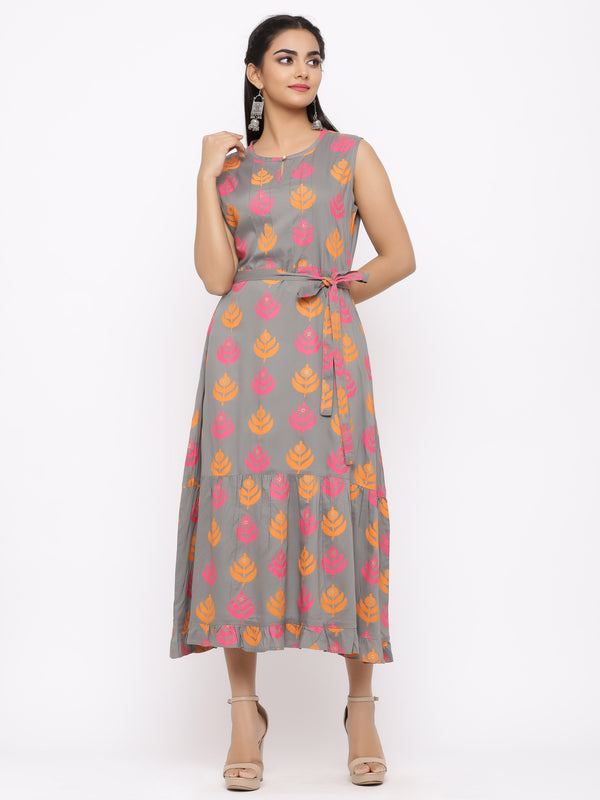 Women's Cotton Printed Anarkali Kurta - Maaesa