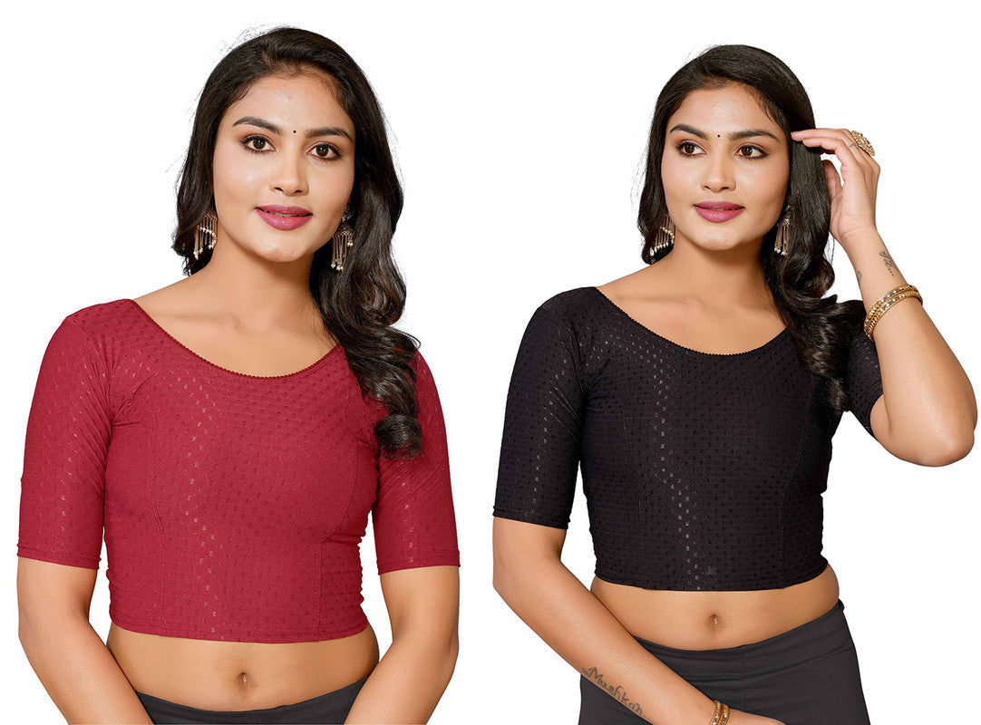 Women's Lycra Readymade Blouse Combo Pack - Malishka Export