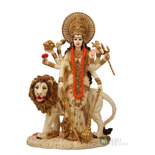 12" GODDESS DURGA STANDING FINE PAINTING