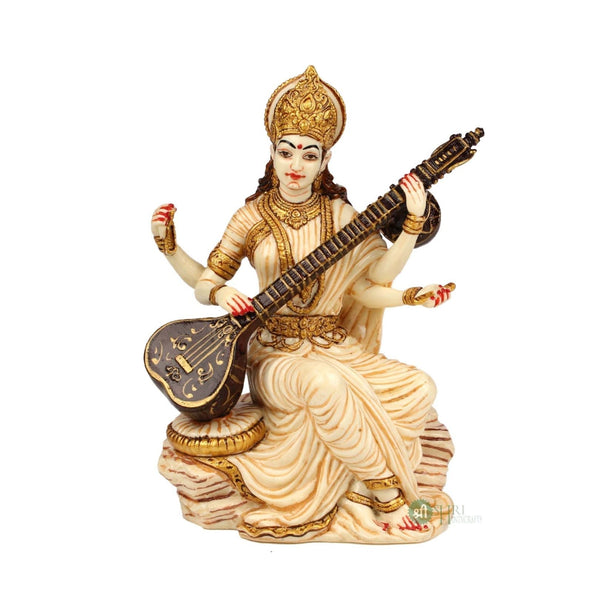 Saraswati Idol Decor 5 Inch By Indiakreations Decor