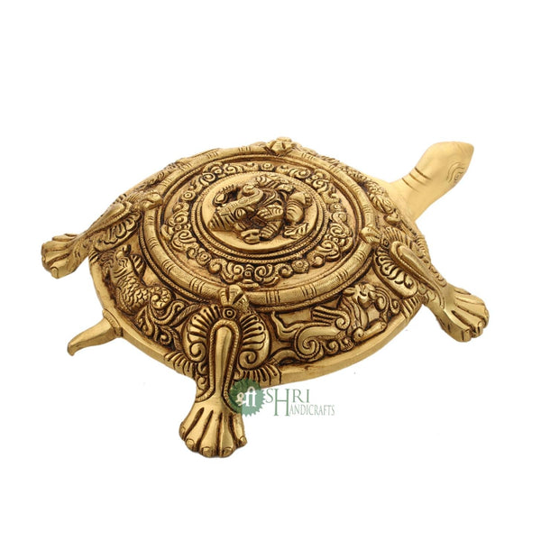 BRASS TORTOISE GANESH