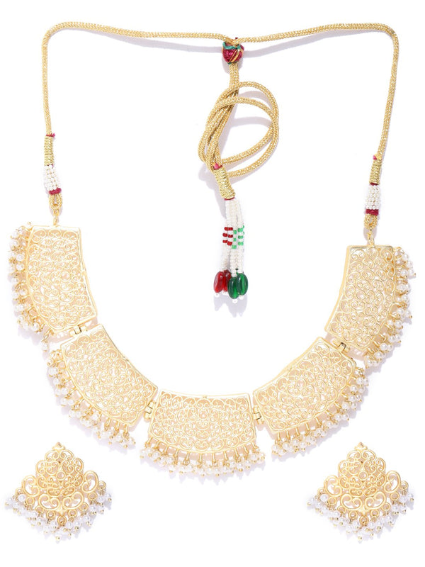 Women's  Beads Gold Plated Jewellery Set - Priyaasi