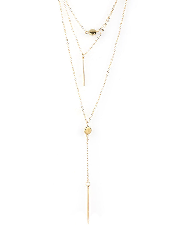 Women's  Gold Plated Layered Necklace - Priyaasi