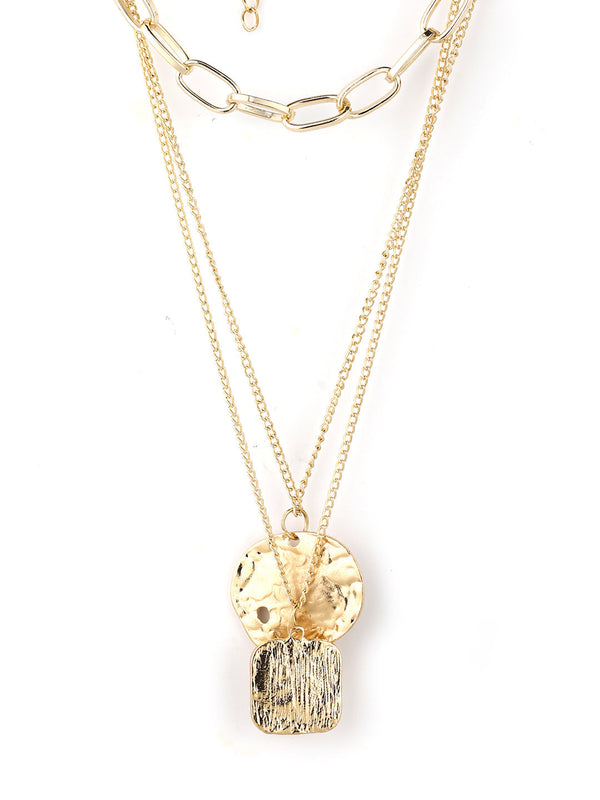 Women's  Gold Plated Layered Necklace - Priyaasi