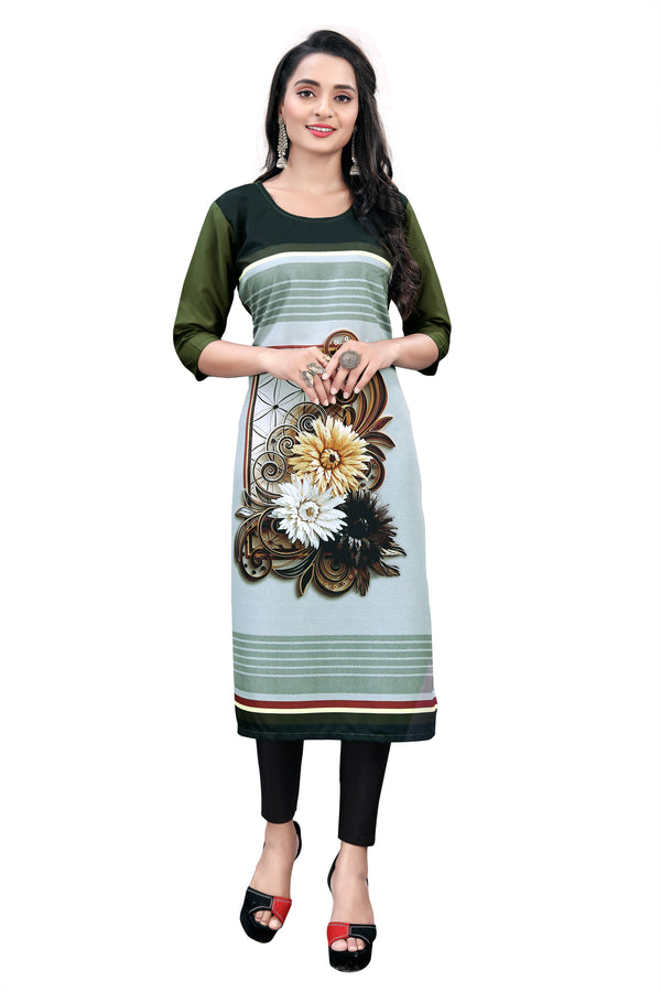 Women's Multi Crepe 3/4Th Sleeve Kurti  - Navyaa