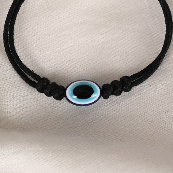 Black Evil Eye Rakhi With Roli Chawal - Nvr