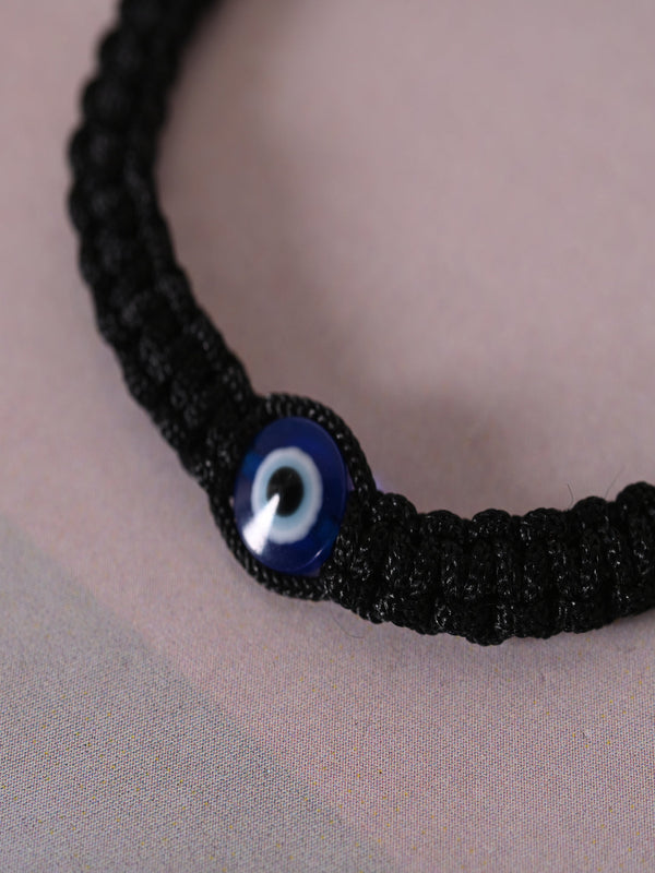 Black Evil Eye Rakhi With Roli Chawal - Nvr