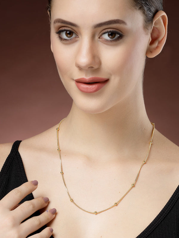 Women's Gold-Plated Minimal Chain - Nvr