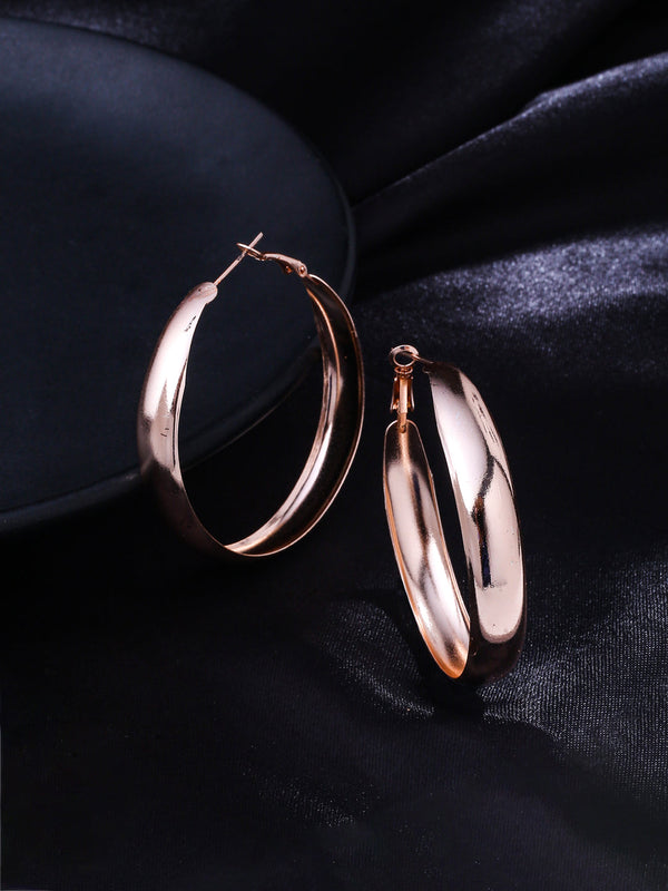 Women's Gold plated hoop earrings - NVR