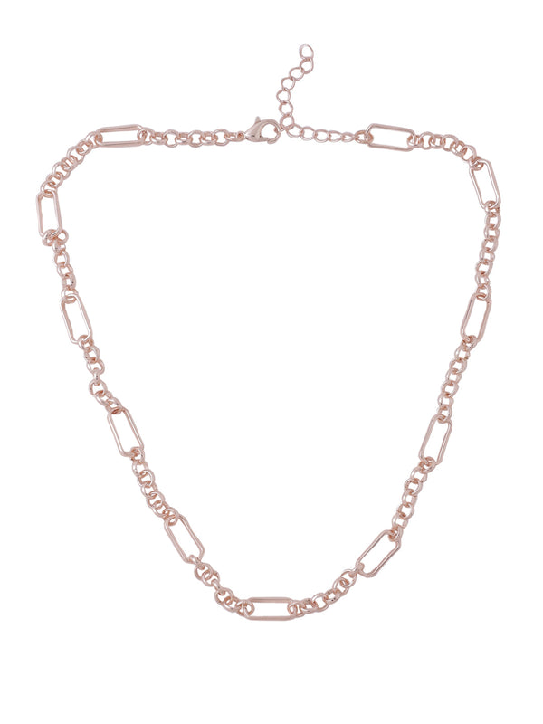 Women's Rose Gold Plated Minimal Necklace - NVR