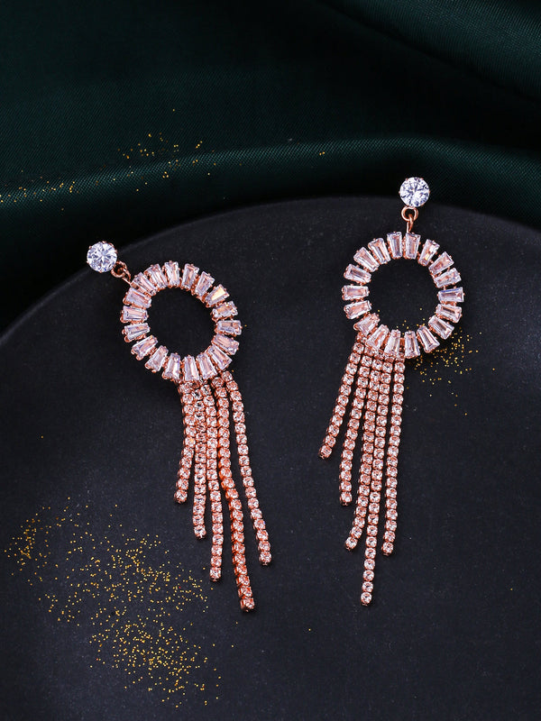 Women's Gold toned contemporary Drop Earrings - NVR