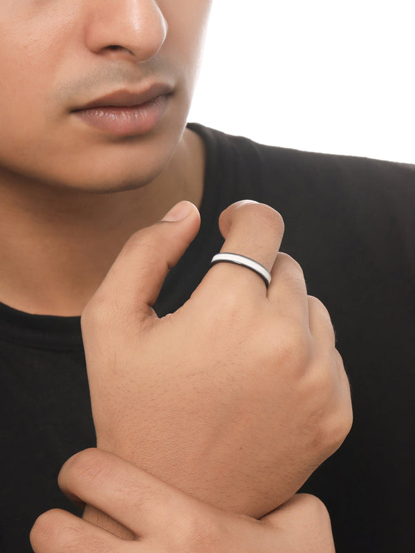 Men's Silver Metal Ring - NVR