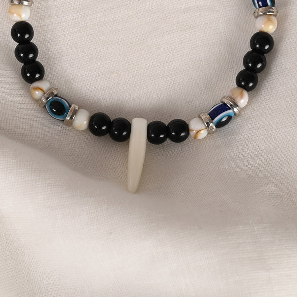 Unisex Pearl Evil Eye Adjustable Bracelet - NVR