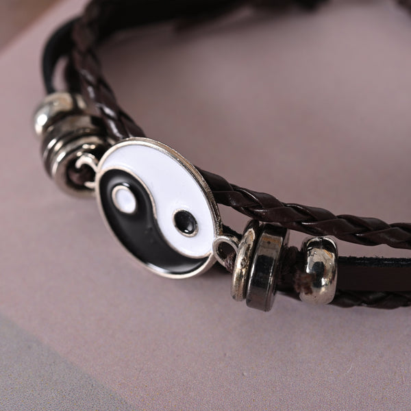 Men's Leather Wraparound Bracelet - NVR