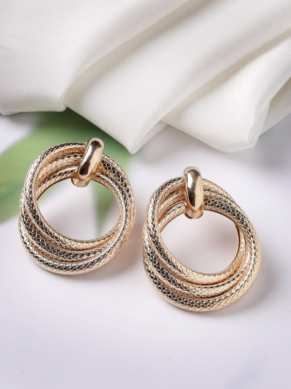 Women's Gold-Plated Hoop earrings - NVR