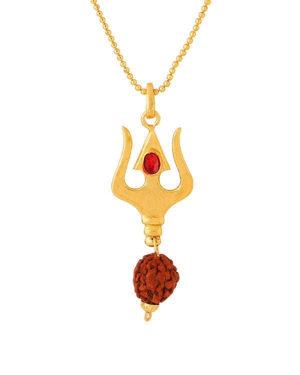 Tishul With Rudraksh Rakhi-Pendant - Voylla