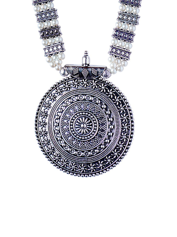 Women's Silver-Toned Silver-Plated Necklace - Morkanth