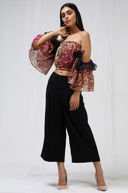 Women's Organza Off Shoulder Top - Khumaar- Shuchi Bhutani