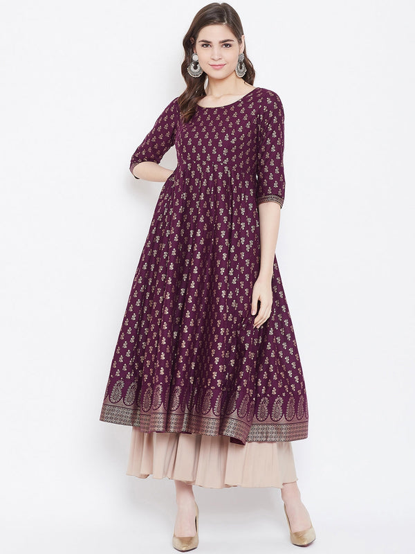 Women's Cotton Stylish Anarkali Kurta - Noz2Toz