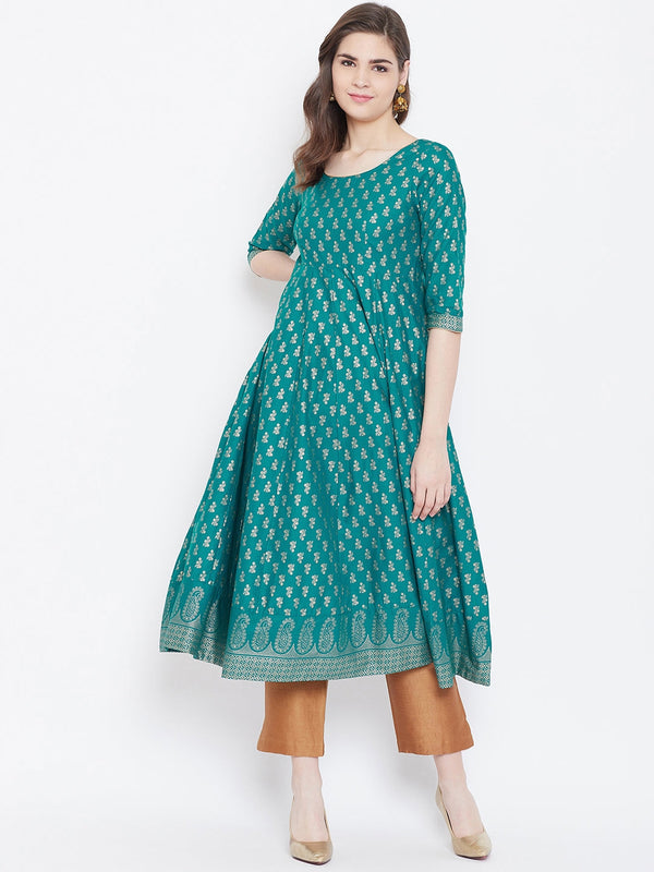 Women's Cotton Stylish Anarkali Kurta - Noz2Toz