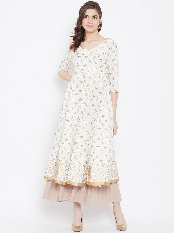 Women's Cotton Stylish Anarkali Kurta - Noz2Toz