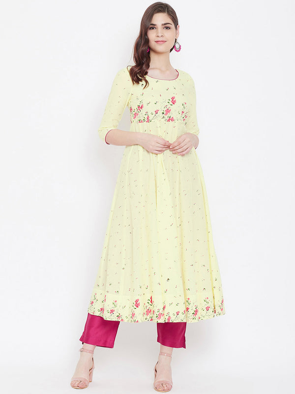 Women's Cotton Stylish Anarkali Kurta - Noz2Toz