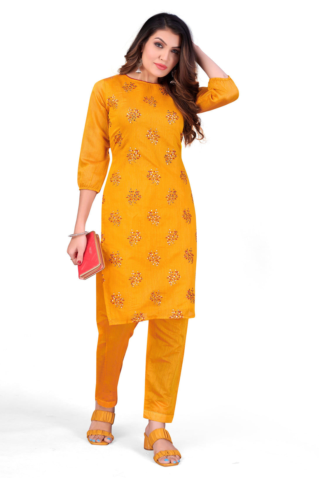 Women's Designer Yellow Color Rajwadi Silk Kurti Collection - Dwija Fashion