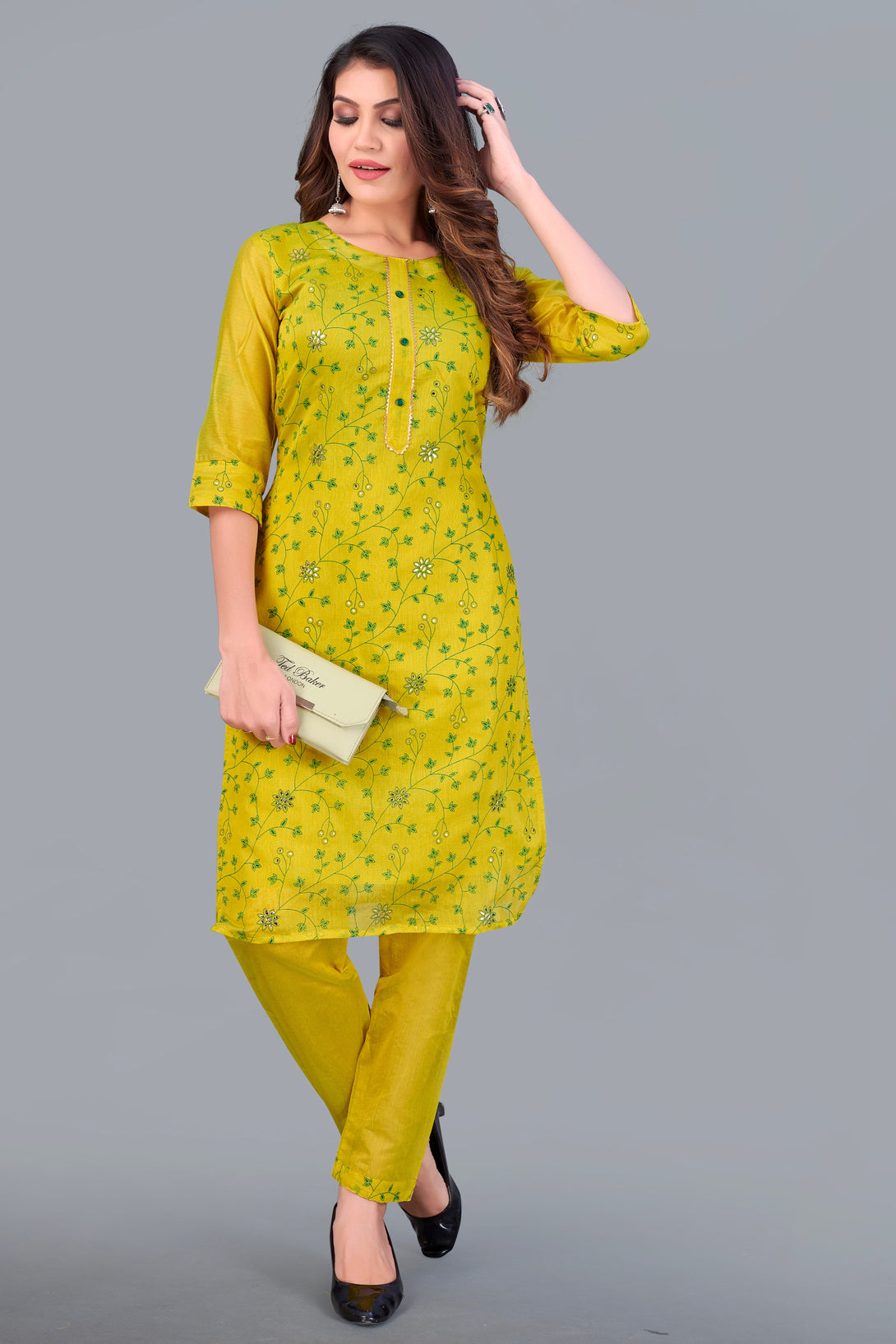 Women's Designer Green Color Rajwadi Silk Kurti Collection - Dwija Fashion