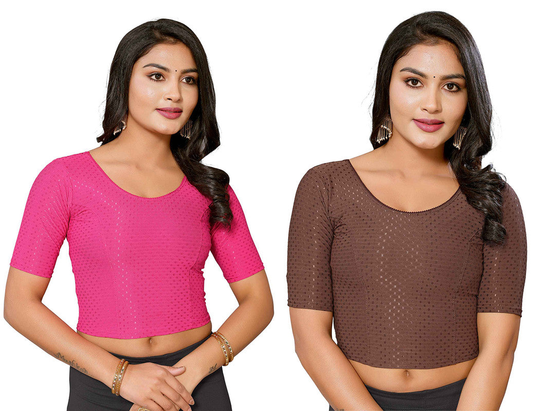 Women's Lycra Readymade Blouse Combo Pack - Malishka Export