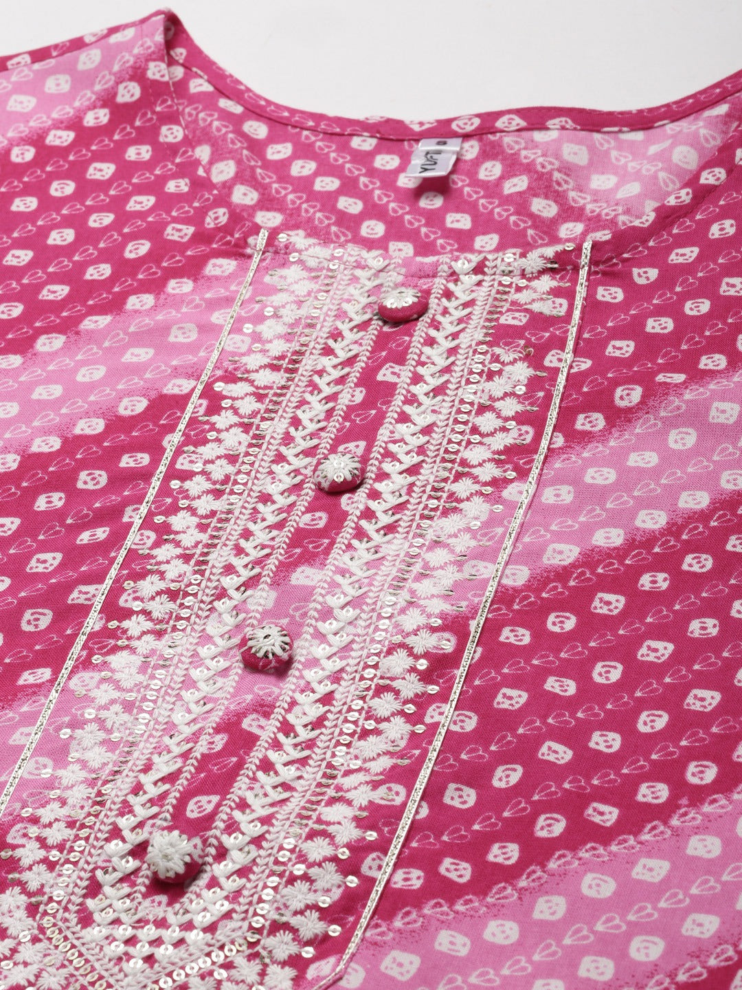 Pink Embroidered Kurta-Indiakreations-JS9866KURPKS