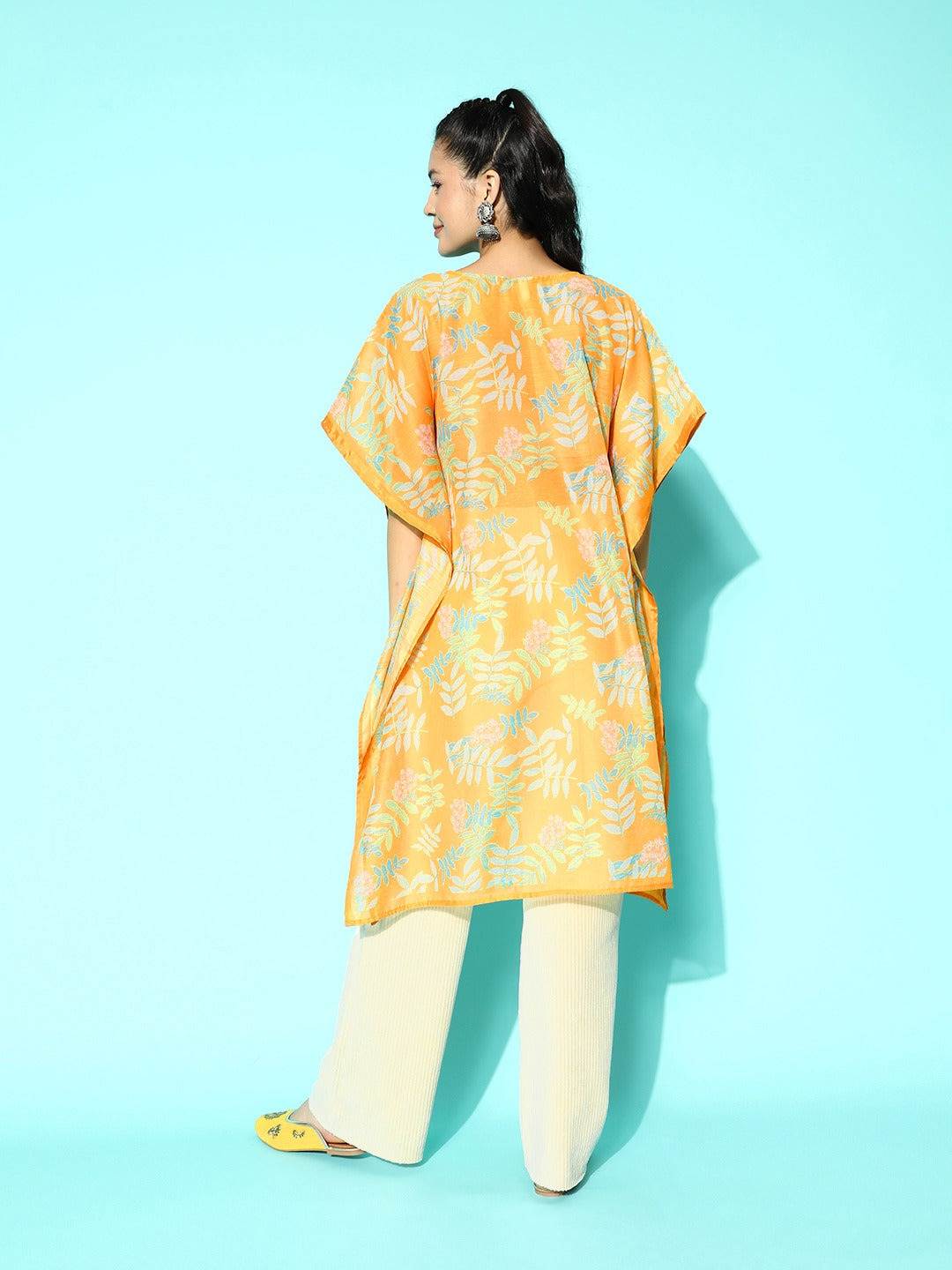 Printed Kaftan Kurta-Indiakreations-JS1288KFTYLS