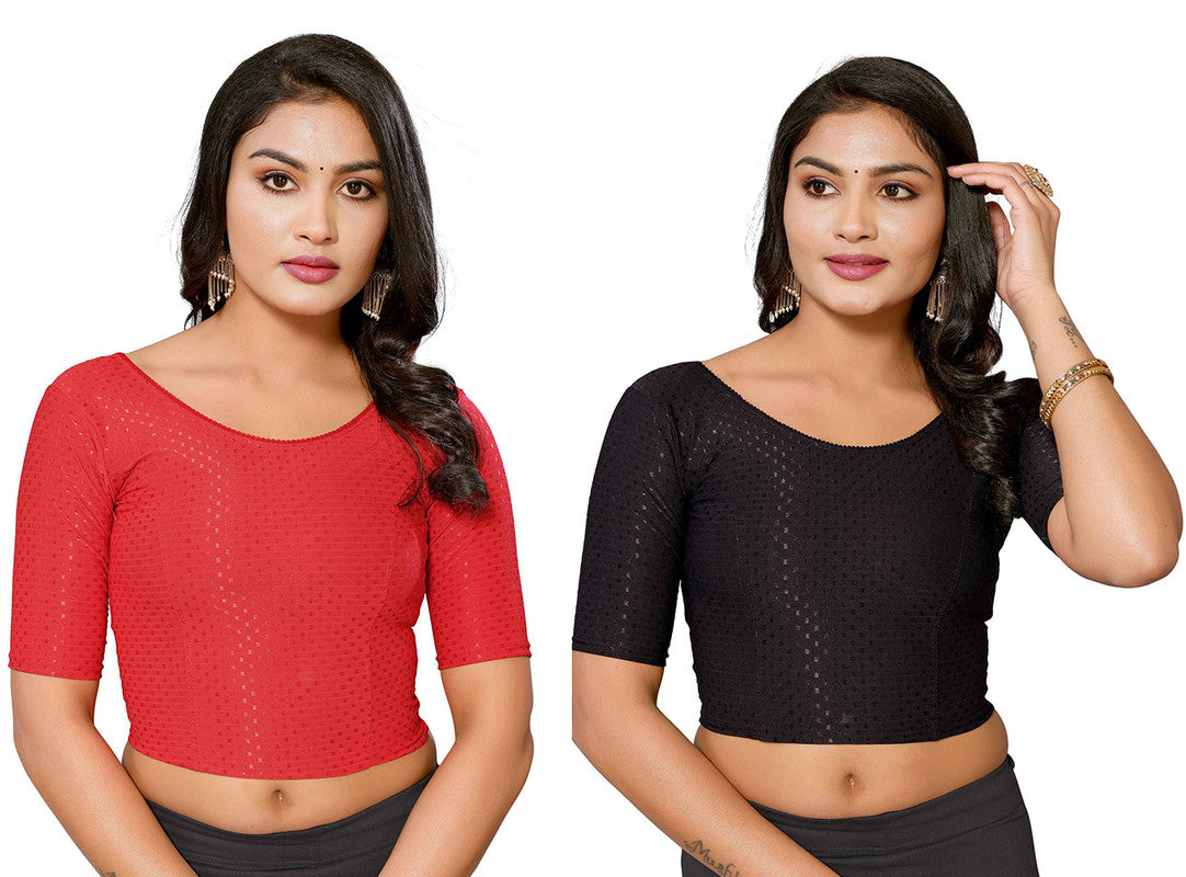 Women's Lycra Readymade Blouse Combo Pack - Malishka Export